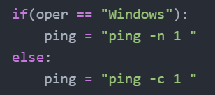 set ping command based on operating system